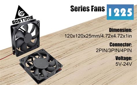 Gdstime Mm X Mm V Dc Pin Brushless Cooling Fan Increase