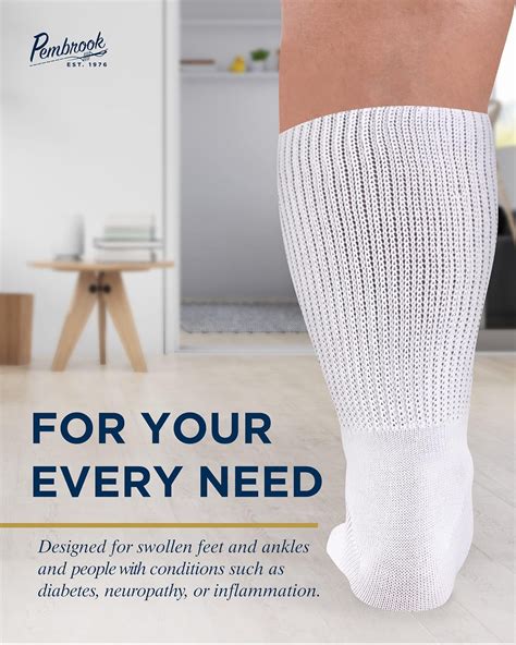 Extra Wide Socks For Swollen Feet Pair Bariatric Socks For Edema