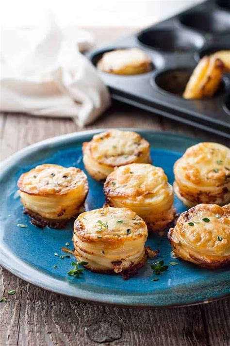 Cheesy Mini Potato Gratin Stacks (Muffin Tin) | RecipeTin Eats