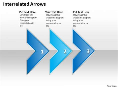 Ppt Linear Arrows Modifying Slide Layouts Powerpoint Three State