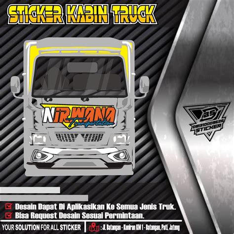 Jual Stiker Cutting Kabin Truk Elf Canter Nkr Giga Dutro Dyna Umplong