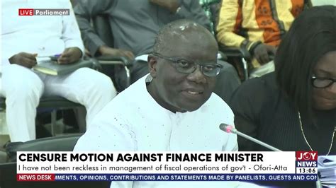 Censure Motion Against Finance Minister Ken Ofori Atta Appears Before