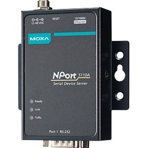 MOXA NPORT 5110A 1 Port Device Server 10 100M Ethernet RS 232 DB9