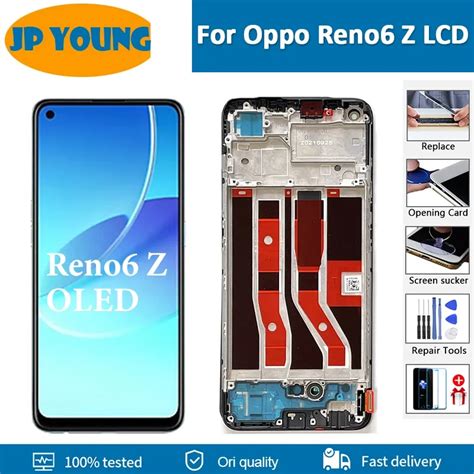 6 4 OLED Display For Oppo Reno6 Z LCD Display Screen With Frame Touch