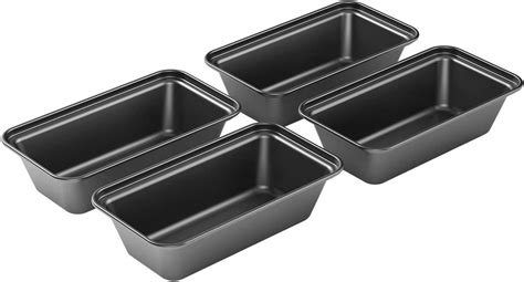 Mini Loaf Pans Non Stick Baking Bread Pan Carbon Steel Bakeware 4 Pack Ebay