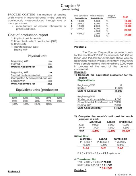 Process Costing Chapter