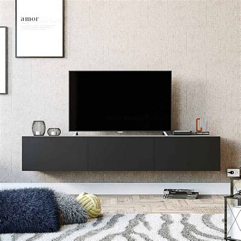 Modular Rack Tv Flotante Con Puertas Ciudad Muebles