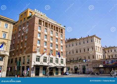 Bottom View Of The Bernini Bristol Hotel In Rome Editorial Stock Photo