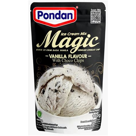 Jual PONDAN MAGIC ICE CREAM 160 GR VANILA CHOCO CHIPS BUBUK ES KRIM