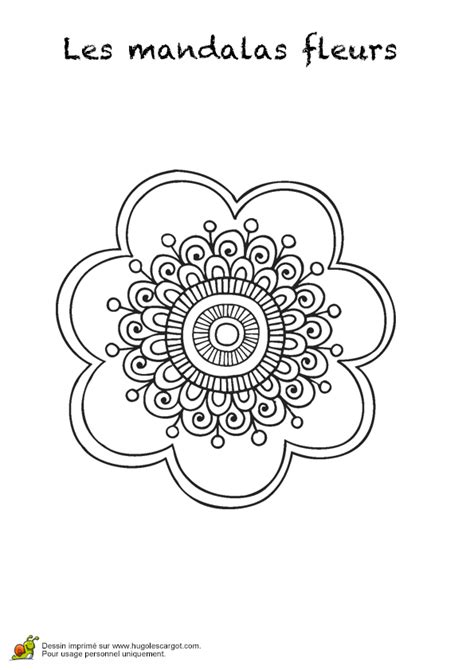 Coloriage Les Mandalas Fleurs Sur Hugo 16 Sur