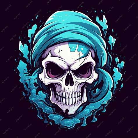 Premium AI Image | cartoon logo skull