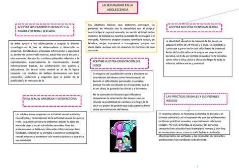 Mapa Conceptual Sexualidad En La Adolescencia Los Objetivos Básicos Que Debemos Conseguir Las