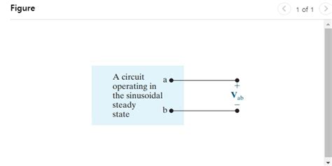 Solved The Phasor Voltage Vab In The Circuit Shown In