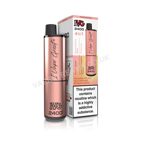 IVG 2400 Peach Edition Disposable Vape 8 99 Cheapest Online