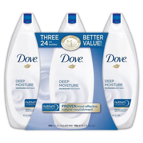 Dove Deep Moisture Nourishing Body Wash With Cleanser Pack Fl