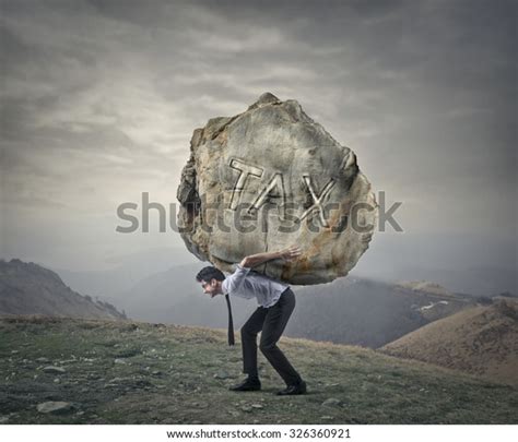 Man Carrying Heavy Rock Stock Photo Shutterstock