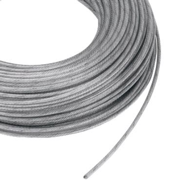 Corde à linge robuste en acier enduit de PVC Strata Argent 100 pi