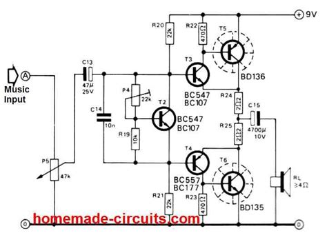 Simple Mini Audio Amplifier Circuits Homemade Circuit Projects