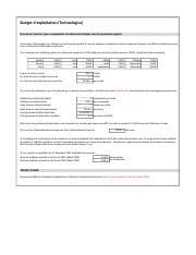 S Exercicetechnologica H Tudiants Xlsx Budget D