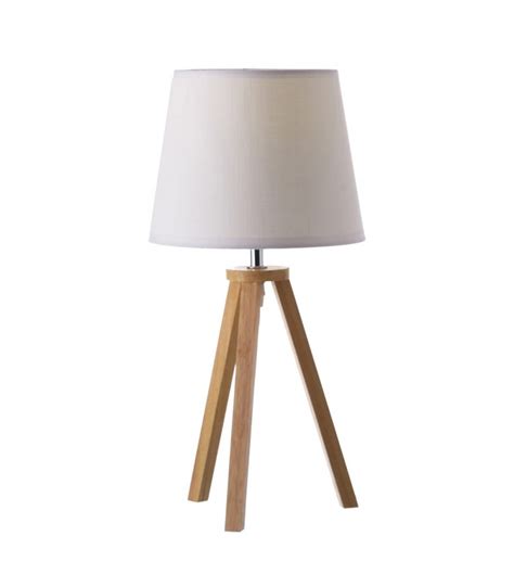 Lampe Poser En Bois Et Abat Jour Blanc Maxime Wadiga