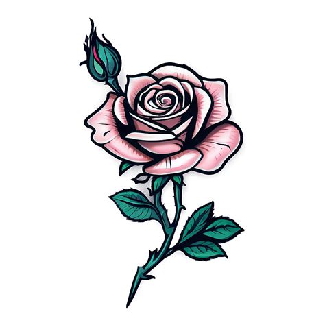 Download Hand Drawn Rose Tattoo Graphic Png Hut69