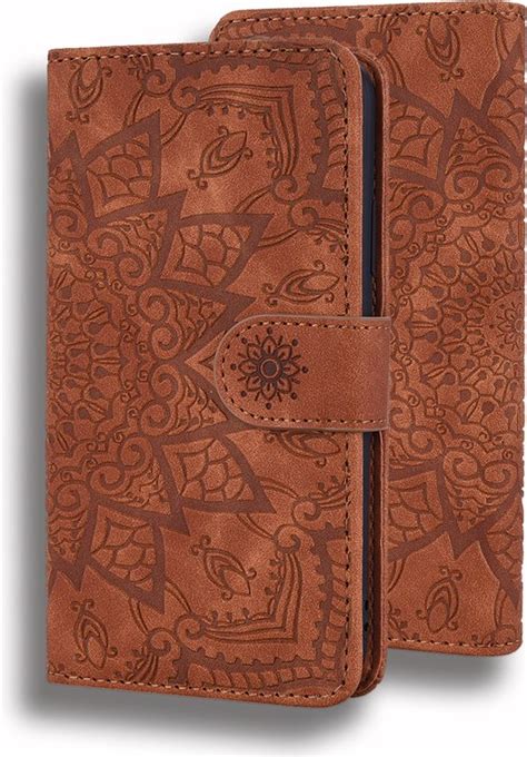 Samsung Galaxy S22 Ultra Book Case Hoesje Met Mandala Patroon Pasjeshouder