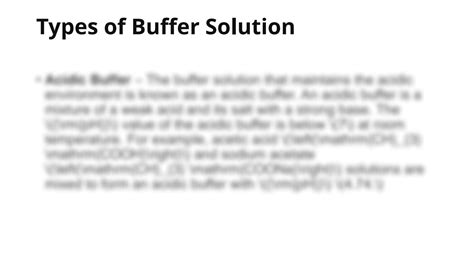 Solution Buffer Solution Types Definition And Functions Studypool