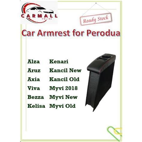 Car Arm Rest Armrest Console Box For Perodua Aruz Axia Alza Viva