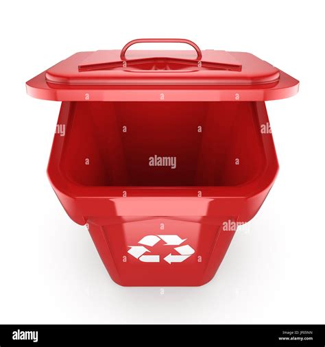 Red Recycling Bin Stock Photo Alamy