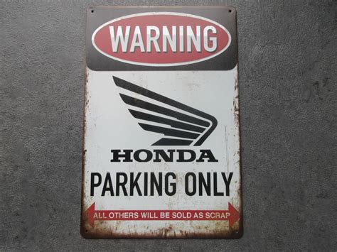 レトロブリキ看板 アンティーク Warning Honda Parking Only ホンダオンリー 1枚 オートバイ関連グッズ ｜売買されたオークション情報、yahooの商品情報を