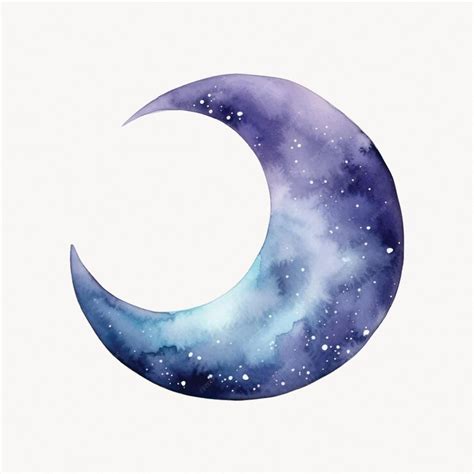 premium vector watercolor crescent moon art