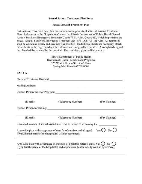 Illinois Sexual Assault Treatment Plan Fill Out Sign Online And Download Pdf Templateroller