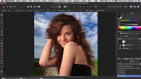 TUTO Gratuit Affinity Photo Détourer des cheveux sur Tuto