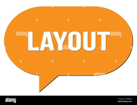 Layout Text Written In An Orange Speech Bubble Stamp Stock Photo Alamy