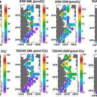 Distributions Of Temperature Salinity Dissolved Organic Carbon DOC