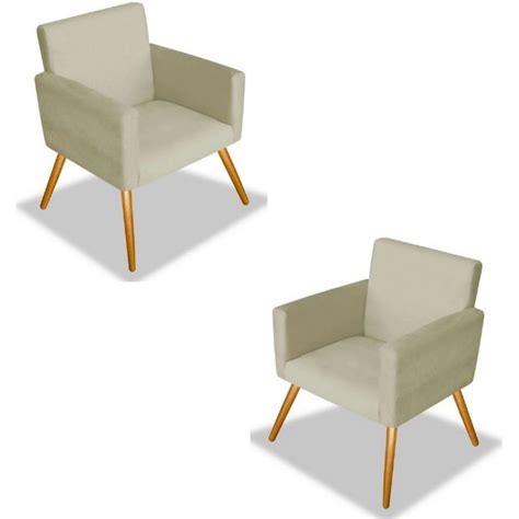 Kit Poltrona Nina Platinum Decor Nude Shopee Brasil