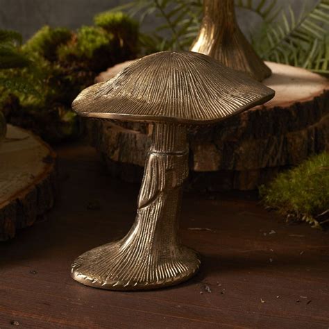 Metal Mushroom Figurine Candlestock