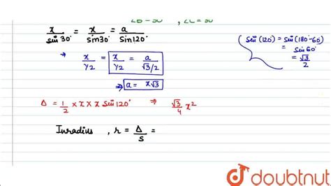 One Angle Of An Isosceles Triangle Is 120 0 Nand The Radius Of Its Incircle Is Sqrt 3 Dot Nthen