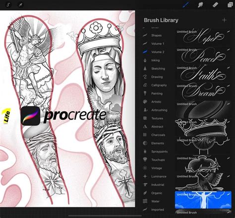 Procreate Tattoo Body Templates