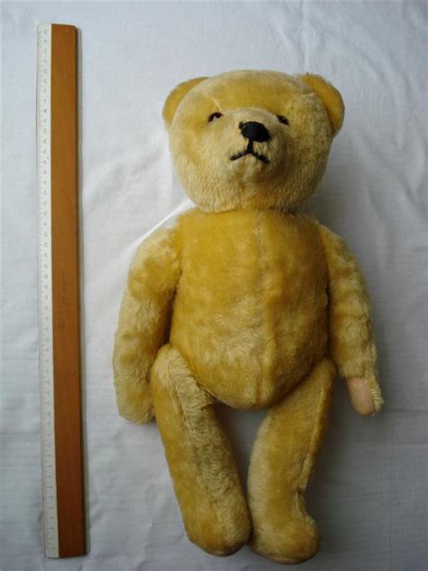 RARE!! ANTIQUE 1909 STEIFF TEDDY BEAR 17" INCHES - GOLD MOHAIR FULL JOINTED | eBay