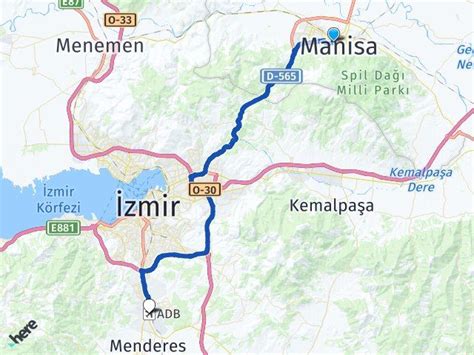 Manisa Yunusemre Adnan Menderes Havalimanı Arası Kaç Km Yol Tarifi