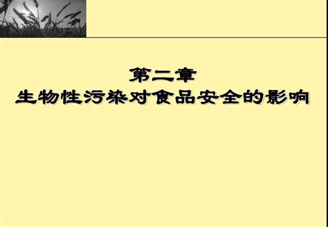 第二章生物性污染对食品安全的影响3 4个课时 word文档在线阅读与下载 无忧文档