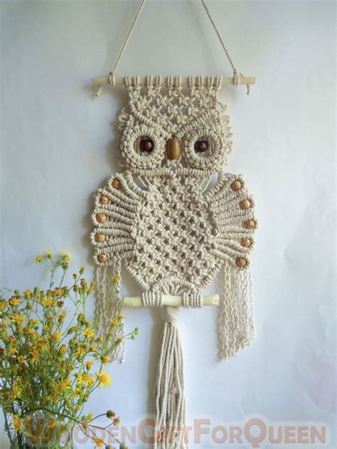 Macrame Owl Wall Hanging Boho Wall Hanging Macrame Wall Decor In