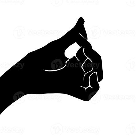 Hand Gestures Black Hand Gesture Like A Silhouette Or Shadow Of Hands