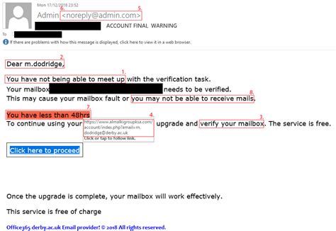 How To Spot A Phishing Email It Services University Of Derby