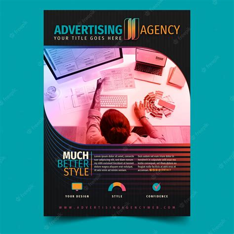 Premium Vector Advertising Agency Poster Template