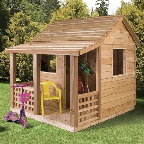 Cedar Shed Cabin Cedar Playhouse Outdoor Playhouses At Hayneedle