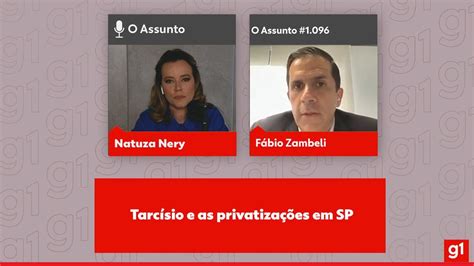 Vídeo Tarcísio E As Privatizações Em Sp O Assunto G1