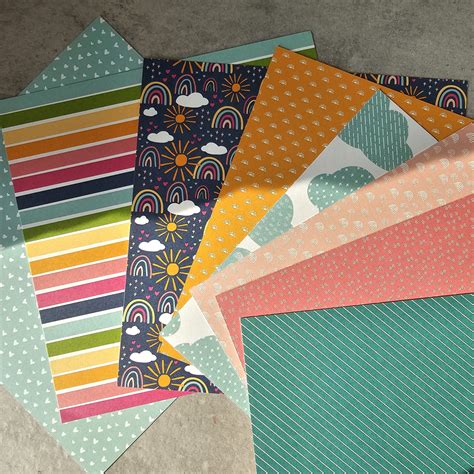 Designerpapier Dsp Sonnenschein Und Regenbogen X X