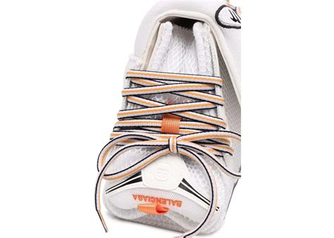 Balenciaga Sneakerhead Top Handle Small Whiteorange In Leather With